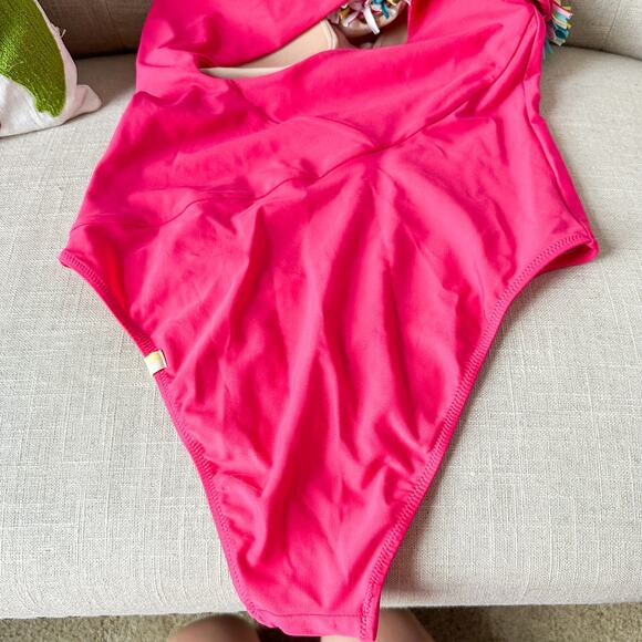 Summersalt Sidestroke Pink One-Piece Swimsuit – Size 6 – Confetti Trim - Picture 6 of 10